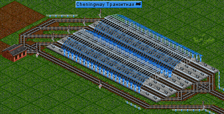 ro-ro Станция с 4 путями, 1 депо у выезда